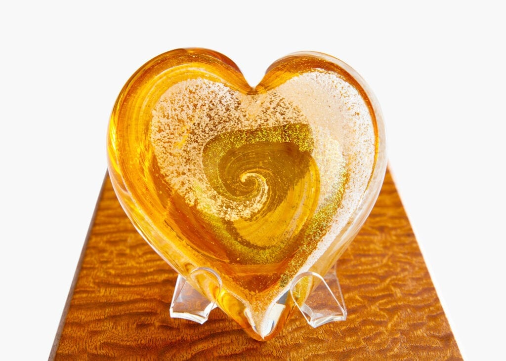 Heart Amber Gold